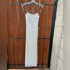 Retrofete Alice White Sequin embellished dress Size XS NWT